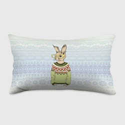 Подушка-антистресс Кролик хипстер, цвет: 3D-принт