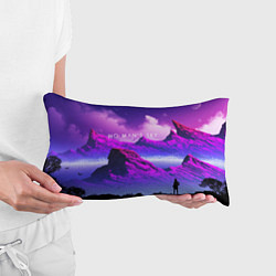 Подушка-антистресс No Man's Sky: Neon Mountains, цвет: 3D-принт — фото 2