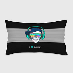 Подушка-антистресс I like music - skull, цвет: 3D-принт