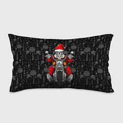 Подушка-антистресс Santa skeleton on a motorcycle, цвет: 3D-принт
