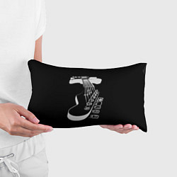 Подушка-антистресс Гитара черно - белая, цвет: 3D-принт — фото 2