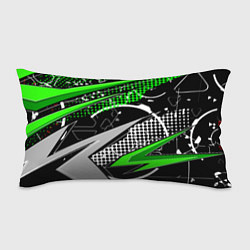 Подушка-антистресс Black and green corners, цвет: 3D-принт