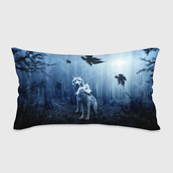Подушка-антистресс Волки в тёмном лесу, цвет: 3D-принт