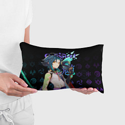 Подушка-антистресс Сяо Genshin Impact, цвет: 3D-принт — фото 2