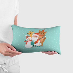 Подушка-антистресс Звери и Дед Мороз 2, цвет: 3D-принт — фото 2