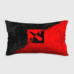 Подушка-антистресс DOTA 2 RED BLACK LOGO, БРЫЗГИ КРАСОК, цвет: 3D-принт
