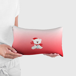Подушка-антистресс Белый мишка с подарком, цвет: 3D-принт — фото 2