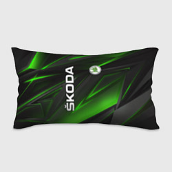 Подушка-антистресс SKODA GEOMETRY STRIPES GREEN NEON, цвет: 3D-принт