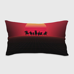 Подушка-антистресс Ковбои в закате, цвет: 3D-принт