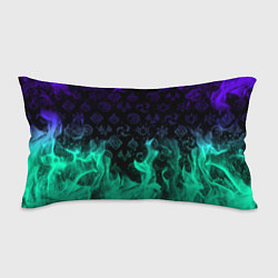 Подушка-антистресс НЕОНОВЫЙ ОГОНЬ ГЕНШИН ИМПАКТ СИМВОЛЫ, цвет: 3D-принт