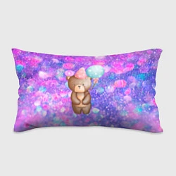 Подушка-антистресс День Рождения - Медвежонок с шариками, цвет: 3D-принт