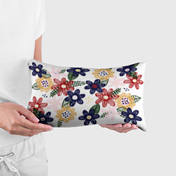 Подушка-антистресс Разноцветные цветы в мультяшном стиле, цвет: 3D-принт — фото 2