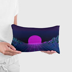 Подушка-антистресс Закат розового солнца Vaporwave Психоделика, цвет: 3D-принт — фото 2