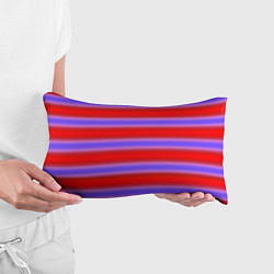 Подушка-антистресс Striped pattern мягкие размытые полосы красные фио, цвет: 3D-принт — фото 2