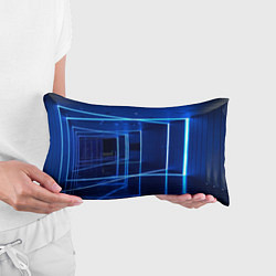 Подушка-антистресс Неоновый абстрактный коридор - Синий, цвет: 3D-принт — фото 2