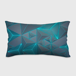 Подушка-антистресс Неоновая киберпанк броня - Светло-синий, цвет: 3D-принт