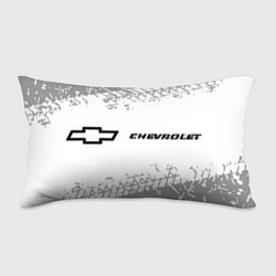 Подушка-антистресс Chevrolet Speed на светлом фоне со следами шин, цвет: 3D-принт