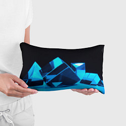 Подушка-антистресс Неоновые объёмный куб - Синий, цвет: 3D-принт — фото 2