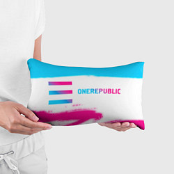 Подушка-антистресс OneRepublic neon gradient style: надпись и символ, цвет: 3D-принт — фото 2