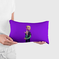 Подушка-антистресс Lil Peep На Фиолетовом Фоне, цвет: 3D-принт — фото 2
