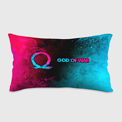 Подушка-антистресс God of War - neon gradient: надпись и символ