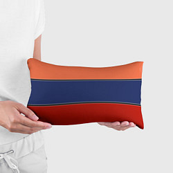 Подушка-антистресс Combined pattern striped orange red blue, цвет: 3D-принт — фото 2