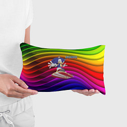 Подушка-антистресс Sonic - hedgehog - skateboarding - bands, цвет: 3D-принт — фото 2