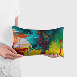 Подушка-антистресс Краски на холсте абстракция, цвет: 3D-принт — фото 2
