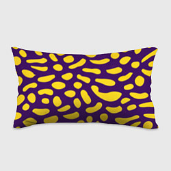 Подушка-антистресс Желтые пятна на фиолетовом фоне, цвет: 3D-принт