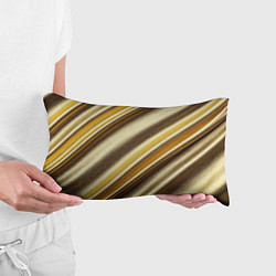 Подушка-антистресс Золотая голографическая диагональ, цвет: 3D-принт — фото 2