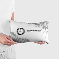 Подушка-антистресс Mercedes speed на светлом фоне со следами шин: над, цвет: 3D-принт — фото 2