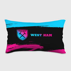 Подушка-антистресс West Ham - neon gradient: надпись и символ