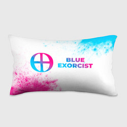 Подушка-антистресс Blue Exorcist neon gradient style: надпись и симво