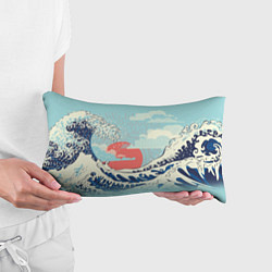 Подушка-антистресс Морской пейзаж с большими волнами на закате, цвет: 3D-принт — фото 2