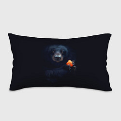 Подушка-антистресс Медведь с морковкой, цвет: 3D-принт