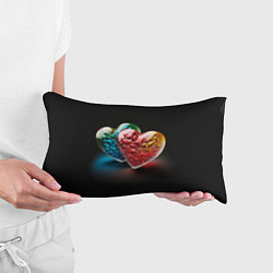 Подушка-антистресс Сердечки для влюблённых, цвет: 3D-принт — фото 2