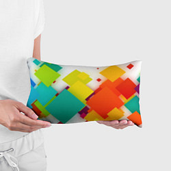 Подушка-антистресс Цветные геометрические квадраты, цвет: 3D-принт — фото 2