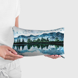 Подушка-антистресс Горный пейзаж акварелью, цвет: 3D-принт — фото 2