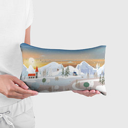 Подушка-антистресс Новогоднее настроение - пейзаж, цвет: 3D-принт — фото 2
