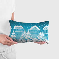 Подушка-антистресс Новогодний зимний дворик, цвет: 3D-принт — фото 2