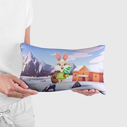 Подушка-антистресс Зайчик с елочкой и подарками, цвет: 3D-принт — фото 2