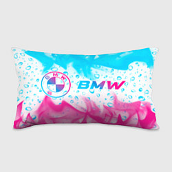 Подушка-антистресс BMW neon gradient style: надпись и символ