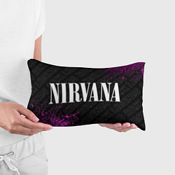 Подушка-антистресс Nirvana rock legends: надпись и символ, цвет: 3D-принт — фото 2
