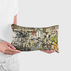 Подушка-антистресс Восьмёрка на фоне рваных афиш, цвет: 3D-принт — фото 2