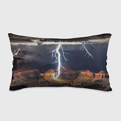 Подушка-антистресс Мощная молния в горах, цвет: 3D-принт