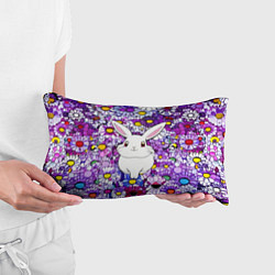 Подушка-антистресс Веселый кролик в цветах, цвет: 3D-принт — фото 2