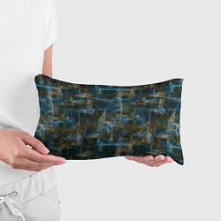 Подушка-антистресс Синий и коричневый абстрактный гранжевый, цвет: 3D-принт — фото 2