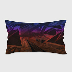 Подушка-антистресс Абстрактный черный узор на сиреневом, коричневом ф, цвет: 3D-принт
