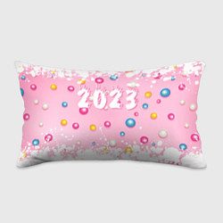 Подушка-антистресс White and pink 2023, цвет: 3D-принт