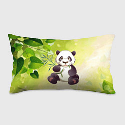 Подушка-антистресс Панда на фоне листьев, цвет: 3D-принт
